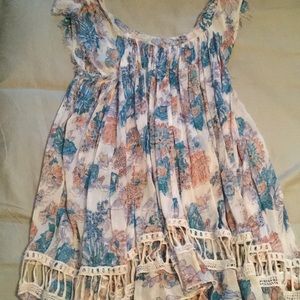 Short flowy colorful free people bohemian dress